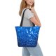 thumbnail image 2 of Fotbe A Blue Glitter Bolsa de Playa con Estampado, Bolsa de Hombro, Bolsa de Mano Espaciosa, Bolsa de Viaje Ligera, Bolsa de Compras Versátil, 2 of 6