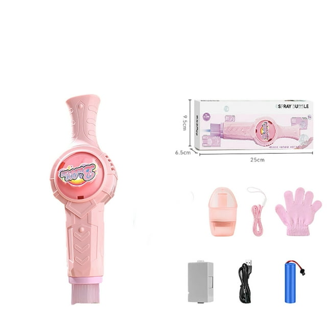 Linnome Rechargeable Automatic Bubbles Maker with Colored Lights for Home Party Outdoor Use Festive Entertainment Tool Needs