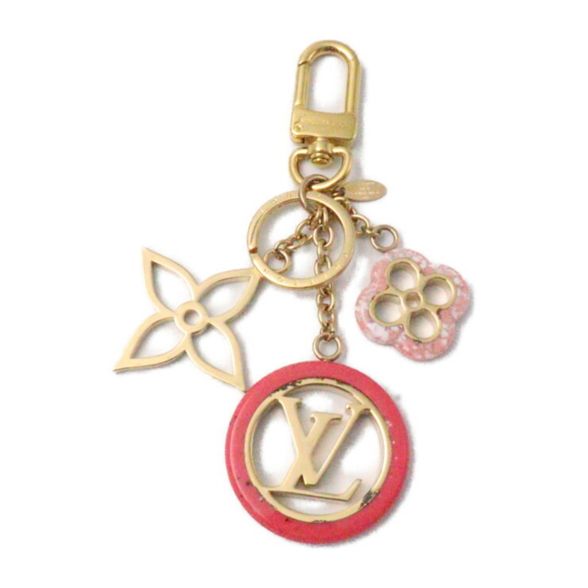 LOUIS VUITTON Bag charm key holder ring chain AUTH Portocre Messager M66264  LV
