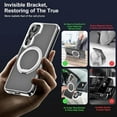 thumbnail image 4 of For Samsung Galaxy S25 Plus Case 360° Invisible Ring Stand Magnetic Case [Compatible with Magsafe][Military Shocproof] Anti-Fingerprint Shockproof Translucent Cover for Galaxy S25 Plus 6.7", 4 of 6
