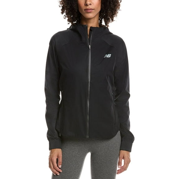 New Balance womens  Reflective Woven Jacket, s, Black