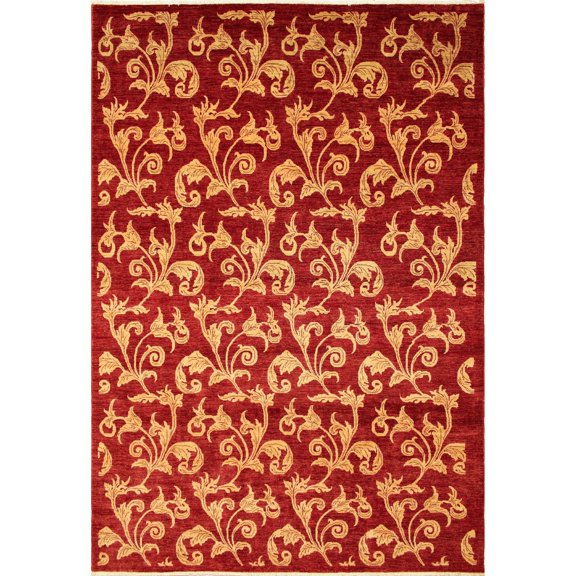 Noori Rug Peshawar Zuleika Red Wool Rug (8'7 x 12'4)
