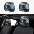 thumbnail image 1 of Sturniolo Triplets Funda Protectora Universal para Reposacabezas de Coche, Funda Elástica para Reposacabezas de Asiento de Auto, Funda de Tela Antipolvo, Accesorios de Interior 2 Piezas, 1 of 6