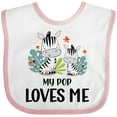 thumbnail image 3 of Inktastic Zebra My Pop Loves Me Boys or Girls Baby Bib, 3 of 4