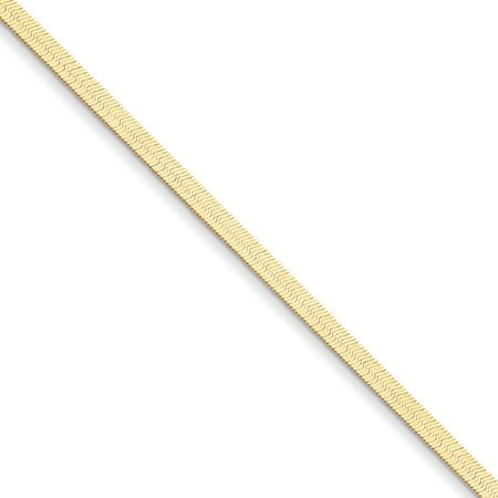 14K Yellow Gold 3.00MM Silky Herringbone Link Bracelet, 8"