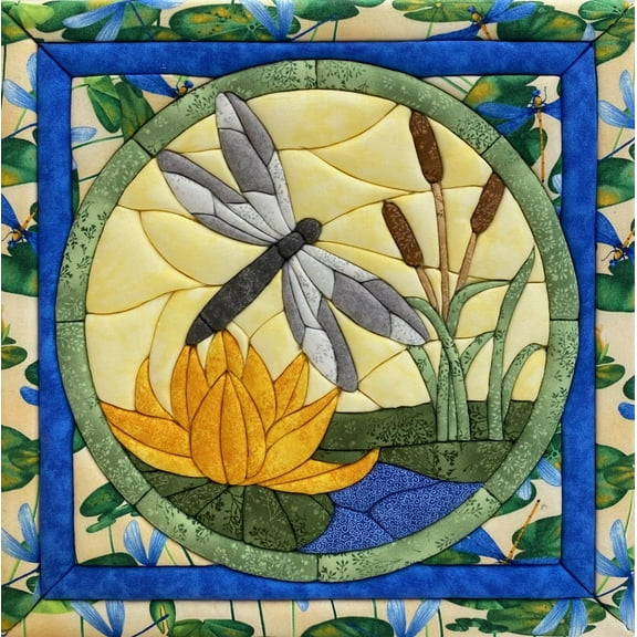 Quilt-Magic No Sew Wall Hanging Kit-Dragonfly