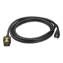 APC AP8750 Power Cord, 5-15P, IEC C19, 10 ft., Blk, 15A