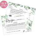 thumbnail image 4 of 50 Eucalyptus Double Sided Recipe Cards for Wedding, Greenery Response Cards, Reply Cards Perfect for Bridal Shower, Rehearsal Dinner, Engagement Party, Baby Shower or any Special Occasion, 4 of 5