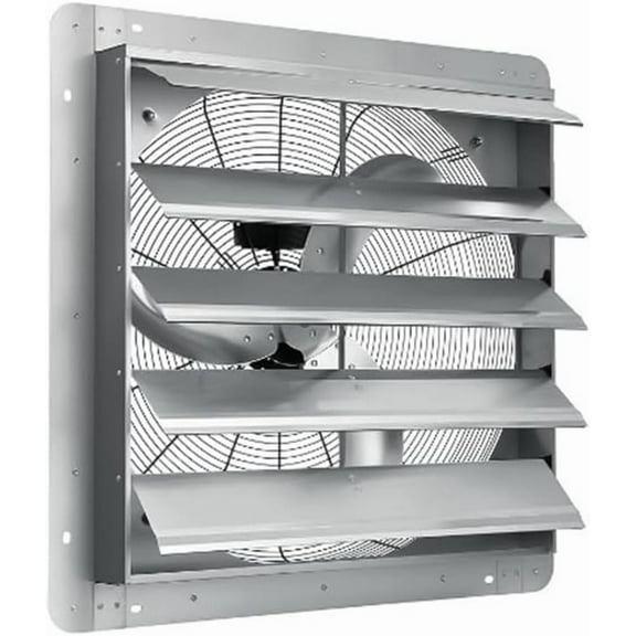 WhizMax 20" Shutter Exhaust Fan,Aluminum Wall Mounted Shutter Exhaust Fan,3500 CFM,1500 RPM High Speed Low Noise Automatic Shutter Attic Fan,Ventilation and Cooling