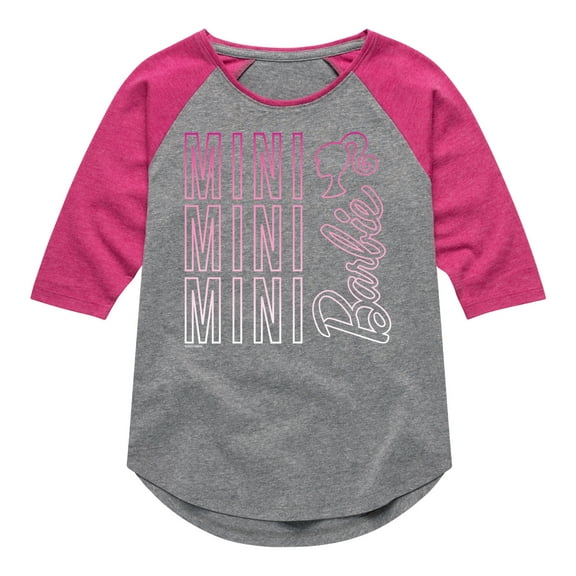 Barbie - Mini Mini Mini - Toddler And Youth Girls Raglan Graphic T-Shirt