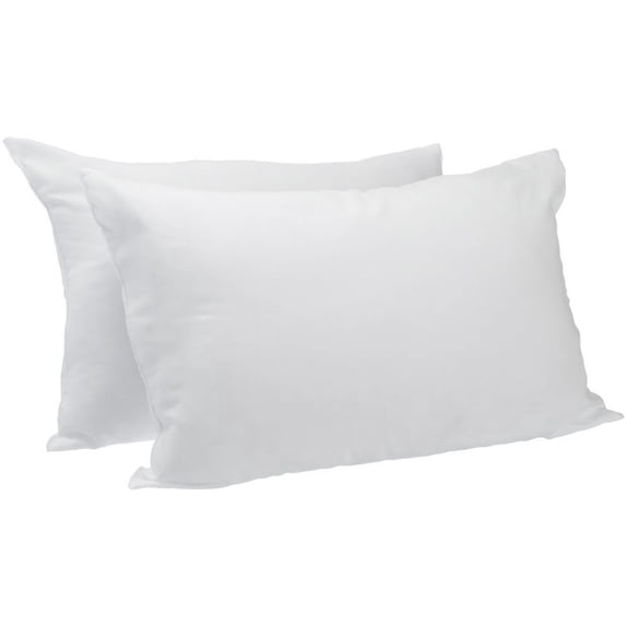 Valentino Twin Pack Firm Density Striped Pillow King White - 19x35