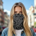 thumbnail image 3 of Unique Bargains 1 Pc Neck Gaiter Soft Cashews Face Cover Black White, 3 of 6