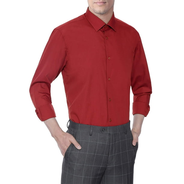 Zenbriele Mens Regular/Classic Fit Spread Collar Long Sleeve Dress