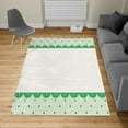 thumbnail image 1 of Vintage Turkish Area Rug, Old Fashioned Ornate Lace Pattern with Classical Polka Dots Background Image, Soft Carpet for Living Room Decor with Distressed Look, 4' X 5.7', Pale Green, by Ambesonne, 1 of 4