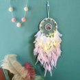 thumbnail image 5 of Atrapasueños hecho a mano Atrapasueños de plumas Atrapasueños rosa Decoración bohemia Decoración móvil Decoración de dormitorio para adultos adolescentes (con LED), 5 of 5