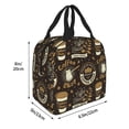 thumbnail image 3 of Lsque coffee shop house Pattern Lunch Bag Women/Men Insulated Lunch Box,Small Leakproof Cooler Food Lunch Containers Reusable High Capacity Lunch Tote Bags, 3 of 6