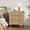 Wood Color, variant on Fluted 3 Drawer Dresser for Bedroom, Modern Storage Bedroom Dresser Chest Cabinet Organizer with 3 Drawer for Living Room, Dressing Room, Kids Room, Office