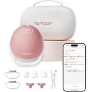 Breast Pump Hands Free Upgraded Mobile Flow | M9, App Discreet Control with Personalized Multi-Modes & 15 Levels, Wearable Breast Pump 24mm, 2 Pack Cozy Red