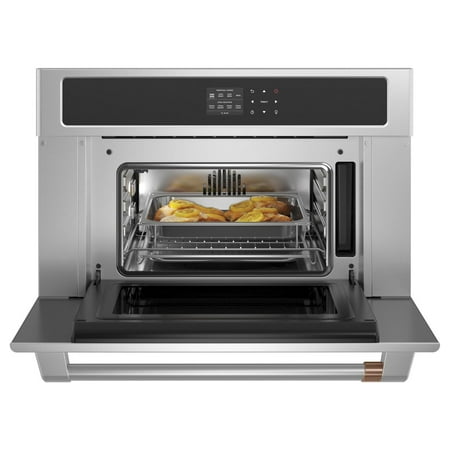 Café - 30" Built-in Single Electric Convection Pro Steam Wall Oven with True European Convection, Customizable - Stainless Steel