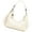 White, variant on Women Aesthetic Handbag Simple Shoulder Bag Fashion Underarm Bag Trend Moon Crossbody Bag PU Leather Armpit Bag