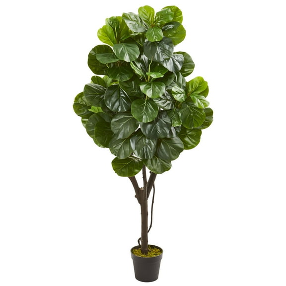 Nearly Natural 5' Fiddle Leaf Fig Artificial Tree