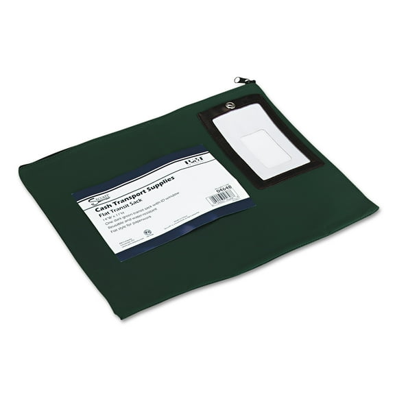 PM Company SecurIT Flat Dark Green Transit Sack, 14w x 11h -PMC04648
