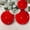 Red, variant on Deeceymbur 4 Pcs Pearl Embellished Flocked Christmas Balls White Green Red Tree Hanging Decor Holiday Party Ornaments 3.15Inch