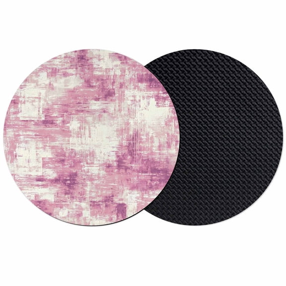 Pink Ombre Coasters Set of 2, Absorbent Coasters for Drinks, Gradient Abstract Art Vintage Coaster for Desk Coffee Table Protection, Home Decor House Warming Gifts 4"