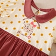thumbnail image 2 of Adorable Toddler Dress With Collar - Stay Positive Cookie Design, Soft Cotton, Polka Dot Fun, 2 of 11
