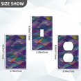 thumbnail image 7 of Yayeee Duplex Wall Plate 1-Gang 4.5"x2.7" Home Receptacle Light Switch Decorative Outlet Cover, Purple Waves Pattern, 7 of 7