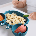 thumbnail image 4 of Juego de tenedor y cuchara para bebé, platos de silicona para niños con platos y utensilios de succión para bebé, 4 of 5