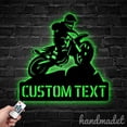 thumbnail image 3 of Handmadetneonsign Custom Name Motocross Biker Metal Wall Art LED Light, Dirt Bike Name Sign Decor, 3 of 5