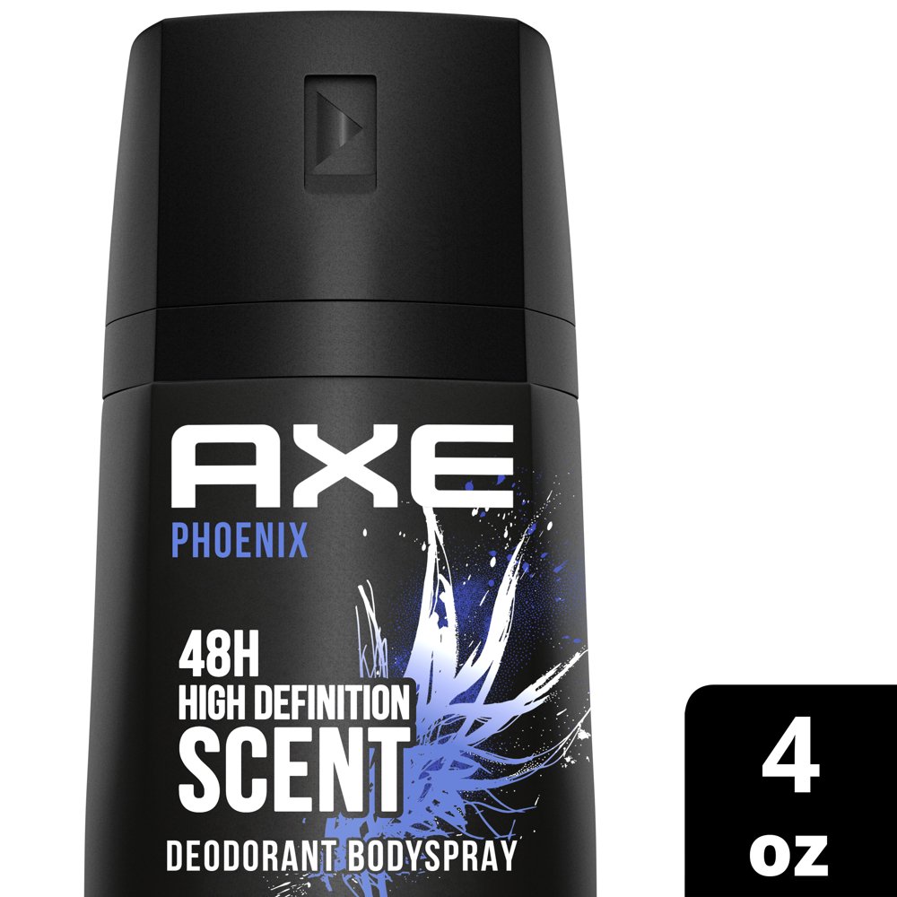 AXE Dual Action Body Spray Deodorant for Men, Phoenix Crushed Mint & Rosemary Formulated without