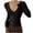 Black, variant on Timegard Going out Tops for Women Low V Neck Long Sleeve Slim Fitting Comfy Tops Fall Spring Casual
