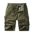 thumbnail image 4 of Gym Mens Shorts Drawstring Elastic Waist with Pockets Casual Hiking Trousers Loose Fit Shorts, 4 of 4