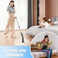 thumbnail image 4 of Leebein Electric Spin Scrubber, Power Cleaning Scrub with 8 Replaceable Brush Heads, Shower Cleaning Brush for Bathroom,Floor Tile,Car,Black, 4 of 8
