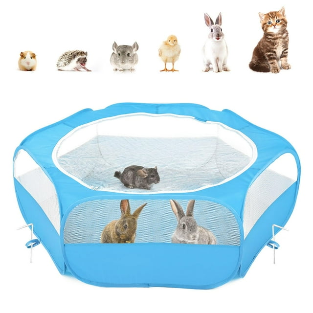 Corral para Animales Pequeños Pawaboo Impermeable Azul Claro