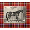 thumbnail image 2 of Hacker, E. 30x26 Gold Ornate Wood Framed with Double Matting Museum Art Print Titled - Equestrian Plaid III, 2 of 4
