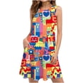 thumbnail image 1 of SMihono Robe d'Été Boho pour Femmes Grande Taille Robes d'Été pour Femmes Plage T-Shirt Floral Robe d'Été Décontractée avec Poches Robe Boho, 1 of 5