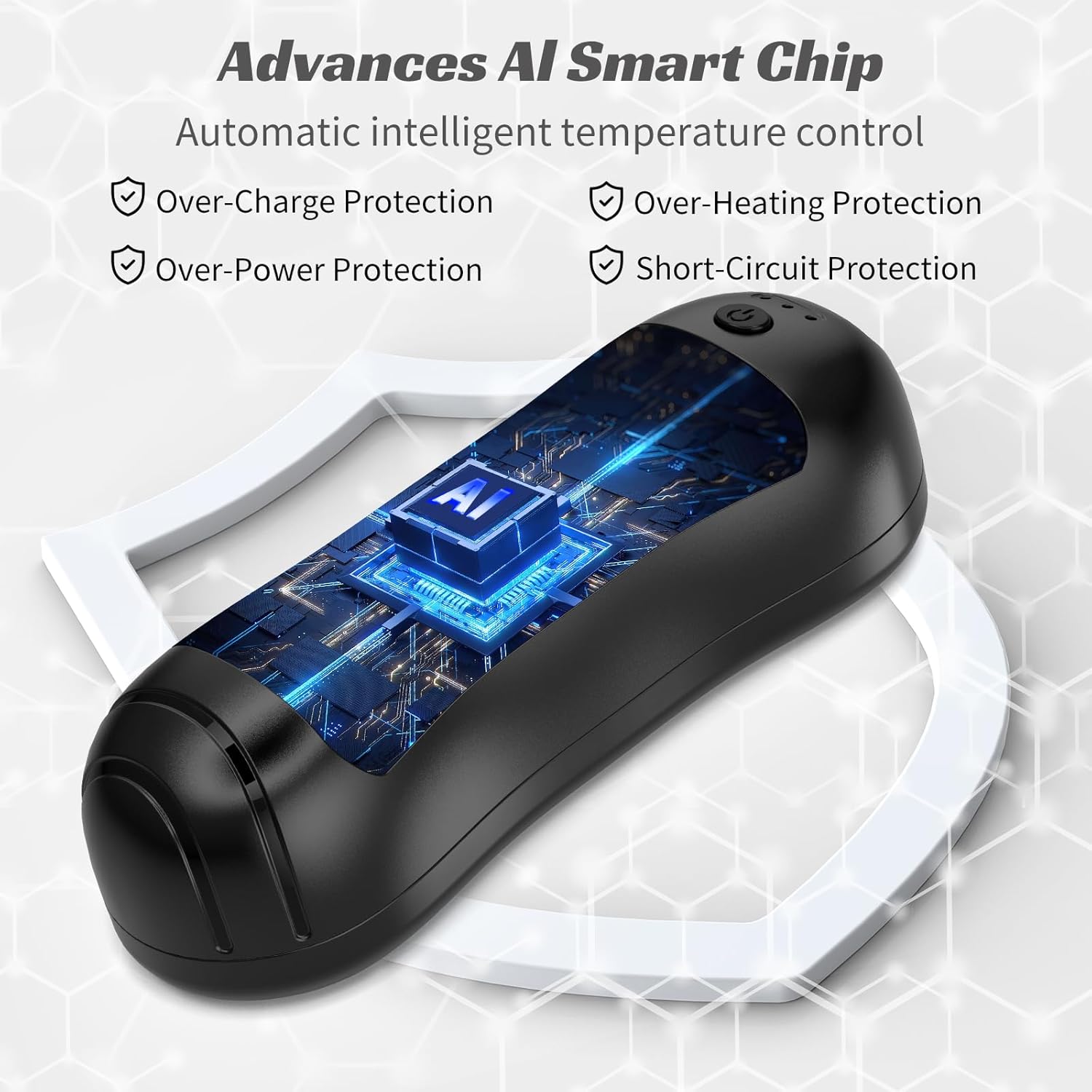 2-Pack AI Hand Warmers Rechargeable,6000mAh Portable Pocket Warmer,20Hrs Long Heating Electric Hand Warmer,Suitable for Outdoor Sports, Camping, for Reno Patients,Gifts Men/Women/Christmas