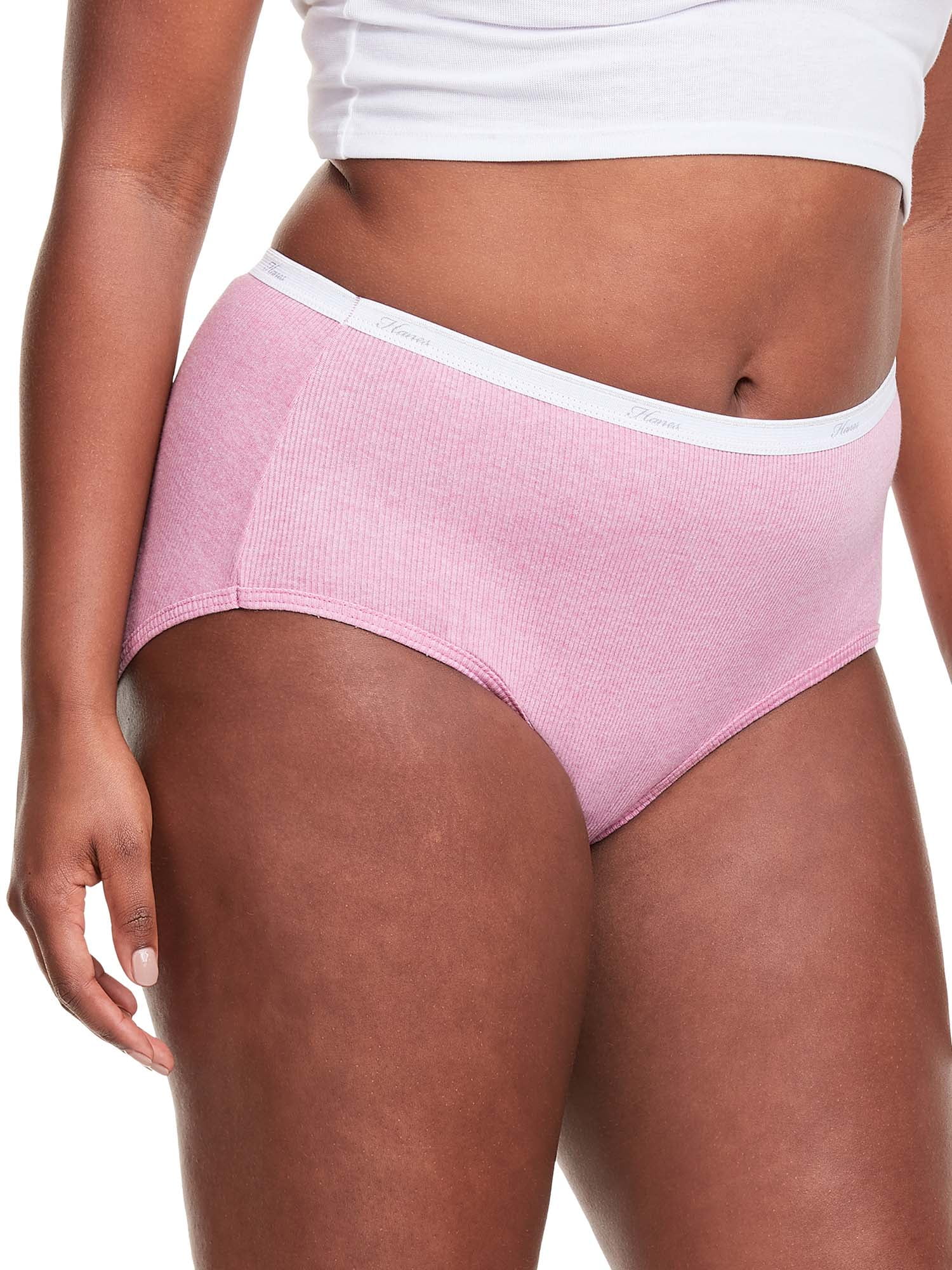 Ladies Women 100% Cotton Full Size Ribbed Briefs Knickers Underwear Pants