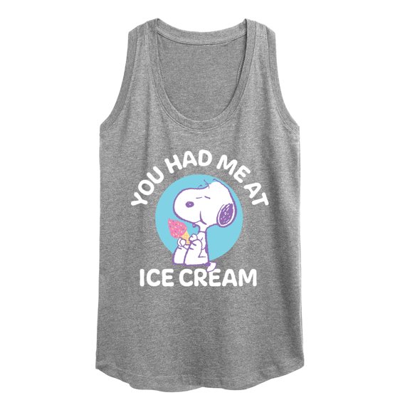 Peanuts - You Had Me At Ice Cream - Women's Racerback Tank Top