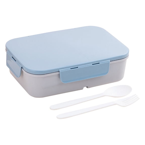 Ckraxd Divided Flip Over Lunch Box, Leak Proof Plastic Container with Sealing Ring, Microwave Safe for Office Use, Insulated Meal Prep Box