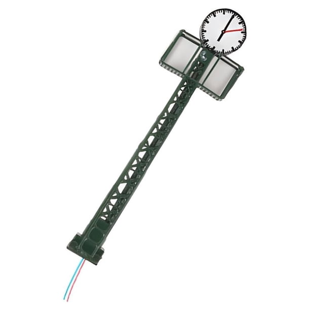 Bearachild Lámparas de reloj de ferrocarril, Material de Metal, poste de luz en miniatura, diseño de construcción de tren, luces de calle, decoraciones Artesanía Tipo9 Bearachild HA064507-09