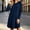 Navy, variant on Vmberlty Women's Fall Winter Dresses Solid Color Ribbed Long Sleeve Midi Dresses Casual Outfits for Home and Party Occasions