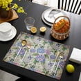 thumbnail image 3 of Purple Hydrangea Placemats Set of 6, Spring Floral Elegant Pastoral Vintage Placemats for Dining Table, Place Mats for Kitchen Tabletop, Waterproof Wipeable Dining Table Mats Set, 3 of 9