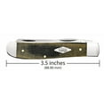 thumbnail image 2 of Case XX Knives Case XX Smooth Green and Black Natural Canvas Micarta Mini Trapper Folding Knife, 2 of 5
