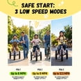 thumbnail image 6 of ESKUTE T300mini Electric Tricycle for Beginners, 16" x 3.0 Fat Tire Folding 3-Wheel E-Bike, 500W Peak Motor, 302Wh Battery, Step-Thru, 12.5 MPH, Pink with Lock，Phonebag and mirror, UL2849, 6 of 7