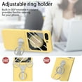 thumbnail image 6 of Allytech Galaxy Z Flip 5 Case with Ring Holder Stand & Screen Protector, Morandi Colored Case Shockproof Bumper Slim Cover for Samsung Galaxy Z Flip 5 - Yellow, 6 of 9