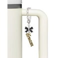 thumbnail image 3 of Delight Jewelry Goldtone Crystal Script ''Dream'' - Silvertone Bow Charm Accessory for Tumblers and Thermal Cups, 3 of 4